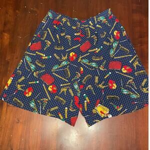 Vintage Pendleton Sophisticates midi skirt shorts polka dot lipstick glasses MOD